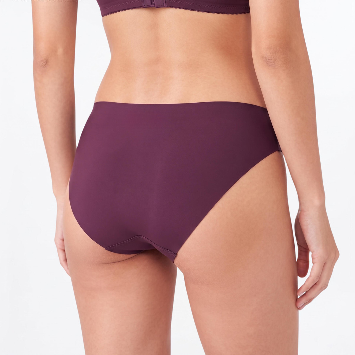 Culotte menstruelle Elena - sans couture Prune 3