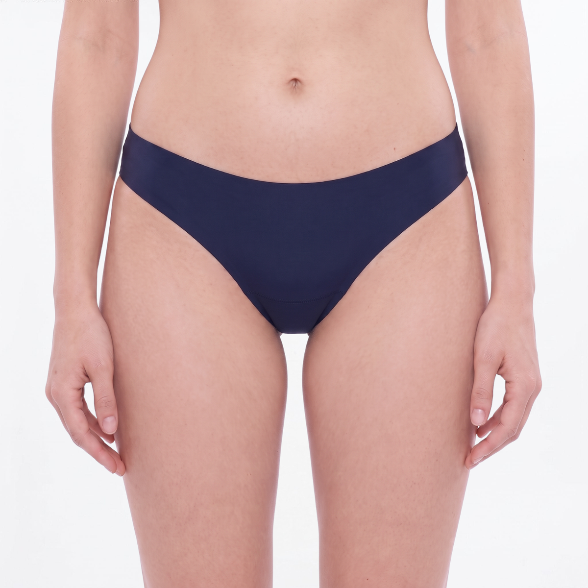 String menstruel Marine sans couture vue de face