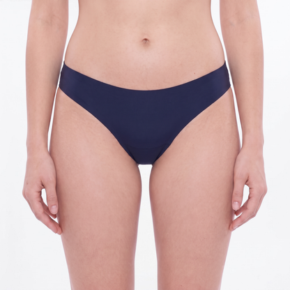String menstruel Marine sans couture vue de face